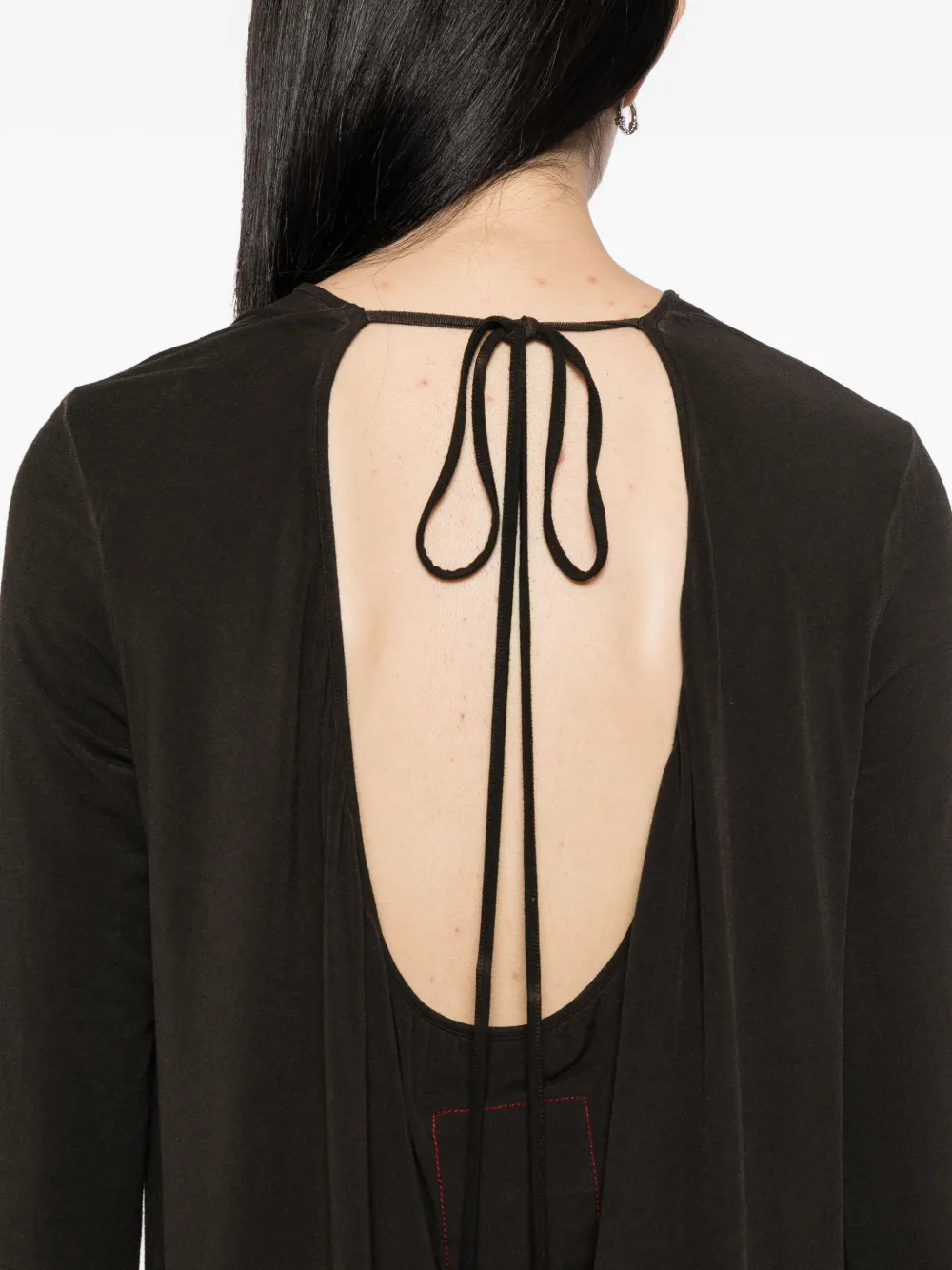 Uma Wang Scoop-back Dress In Brown
