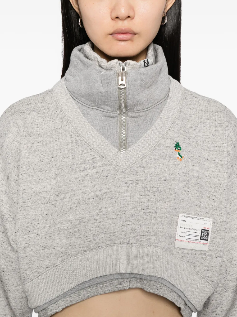 Maison MIHARA YASUHIRO Sweater met geborduurde eend Grijs