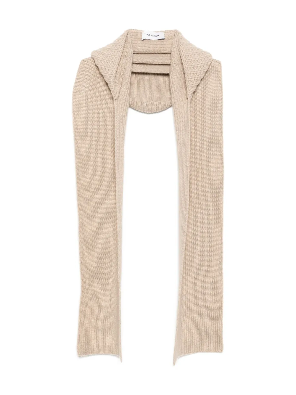 Yves Salomon hooded scarf - ニュートラル Yves Salomon hooded scarf - ニュートラル