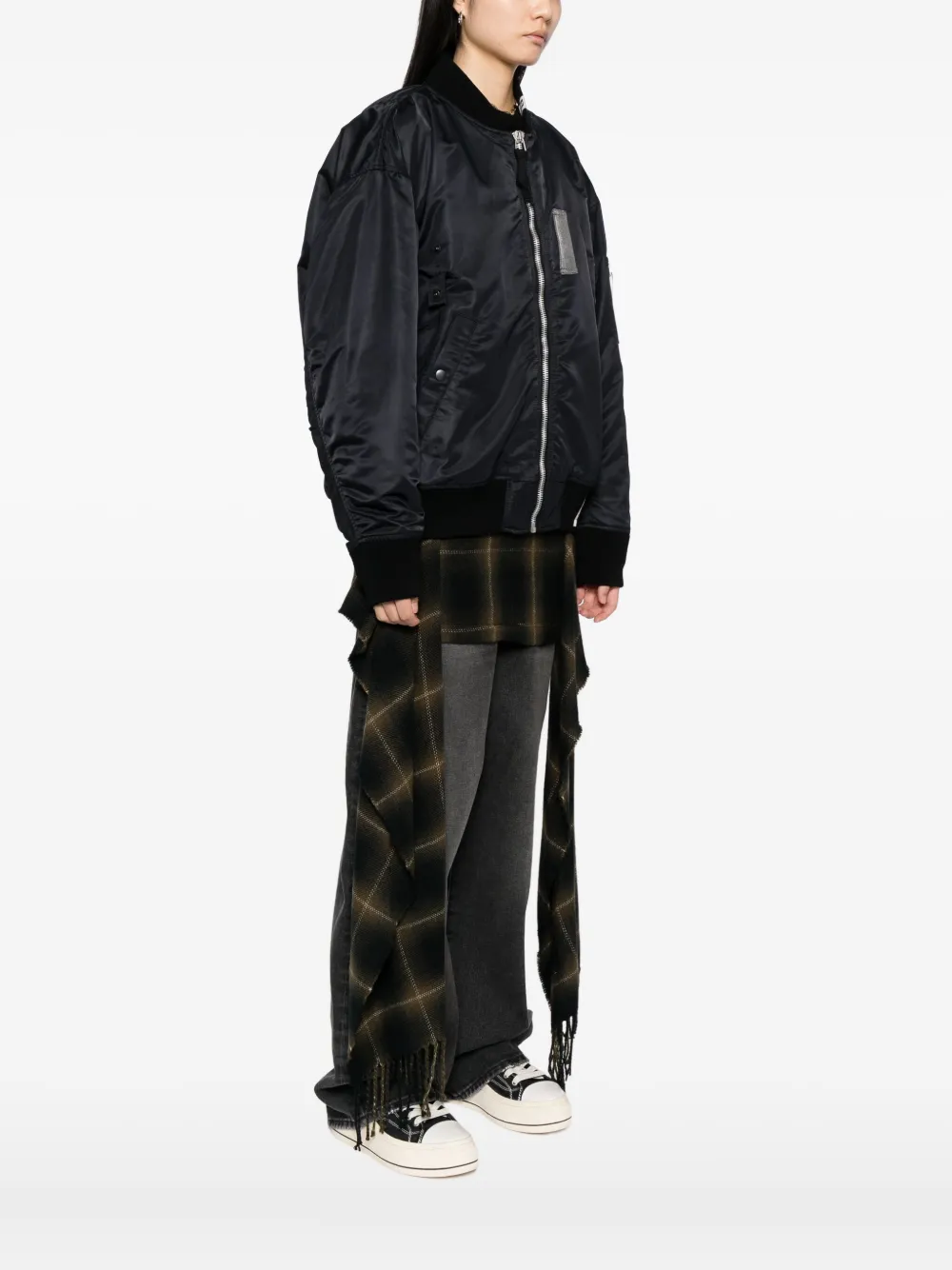 Maison MIHARA YASUHIRO Bomberjack met logopatch Grijs