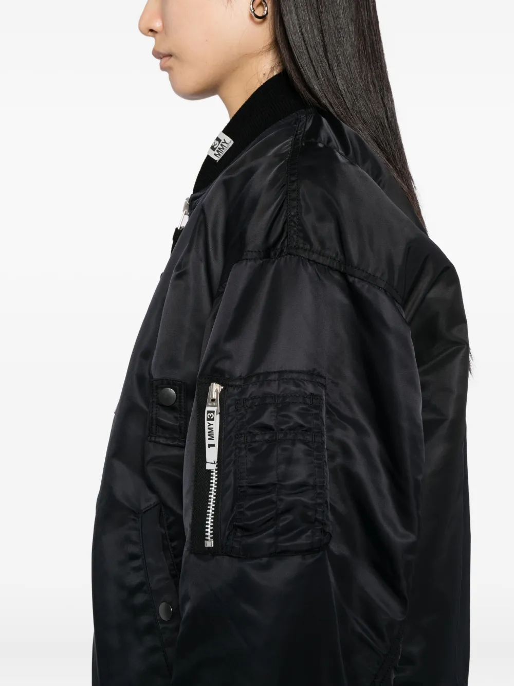 Maison MIHARA YASUHIRO Bomberjack met logopatch Grijs