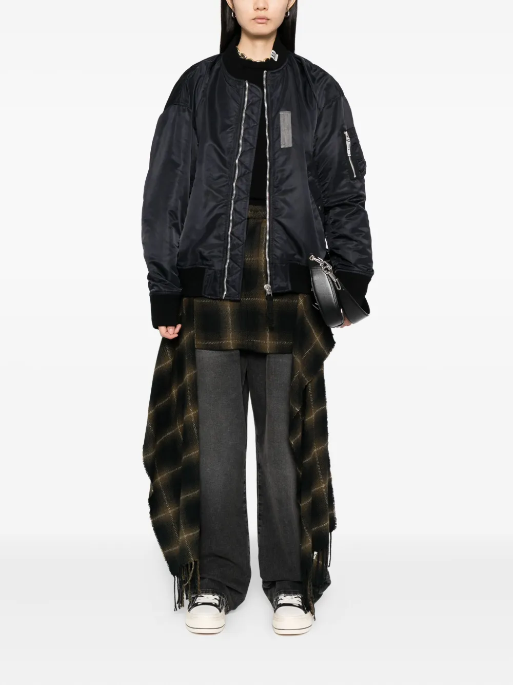 Maison MIHARA YASUHIRO Bomberjack met logopatch Grijs