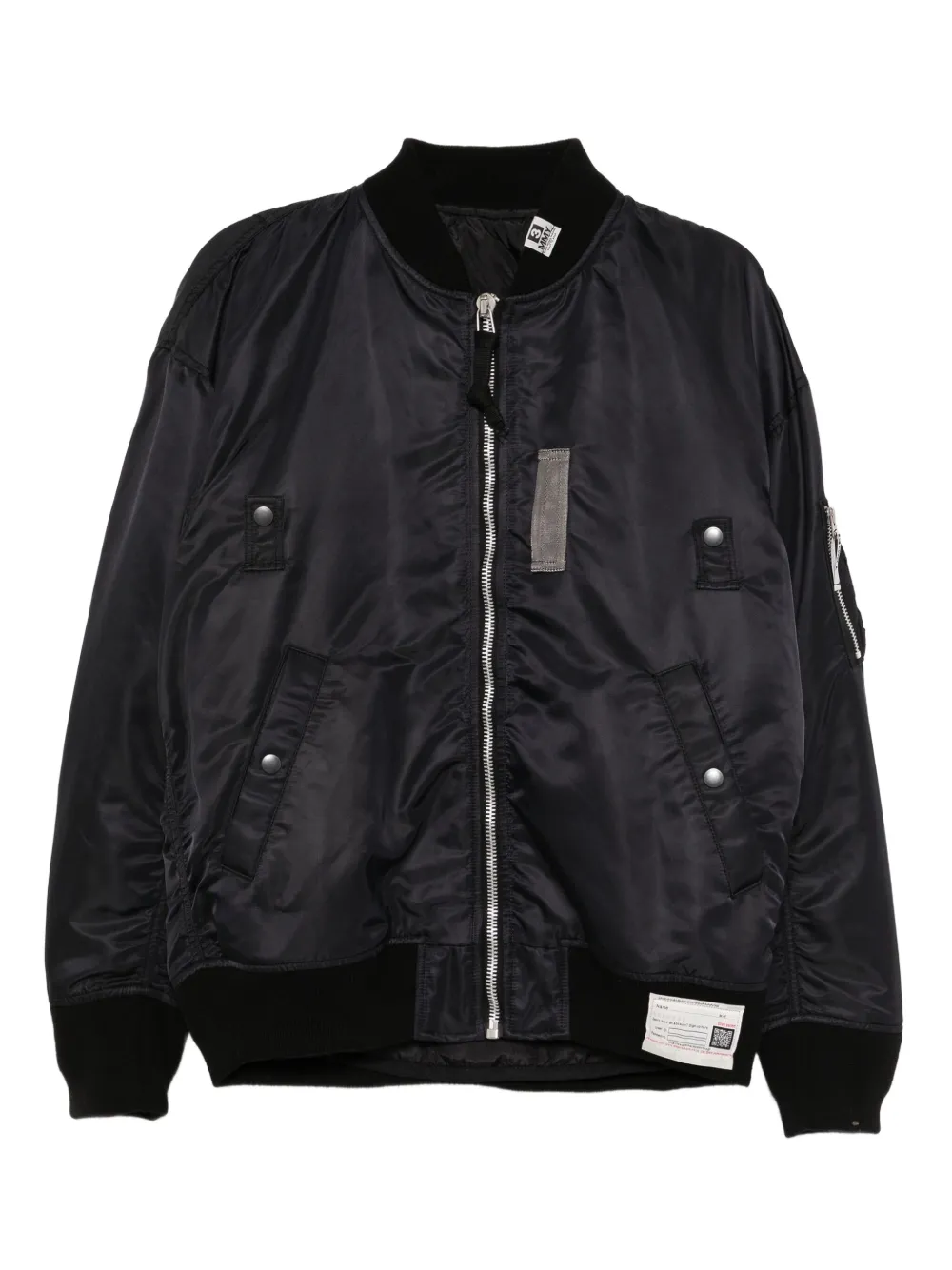 Maison MIHARA YASUHIRO Bomberjack met logopatch Grijs