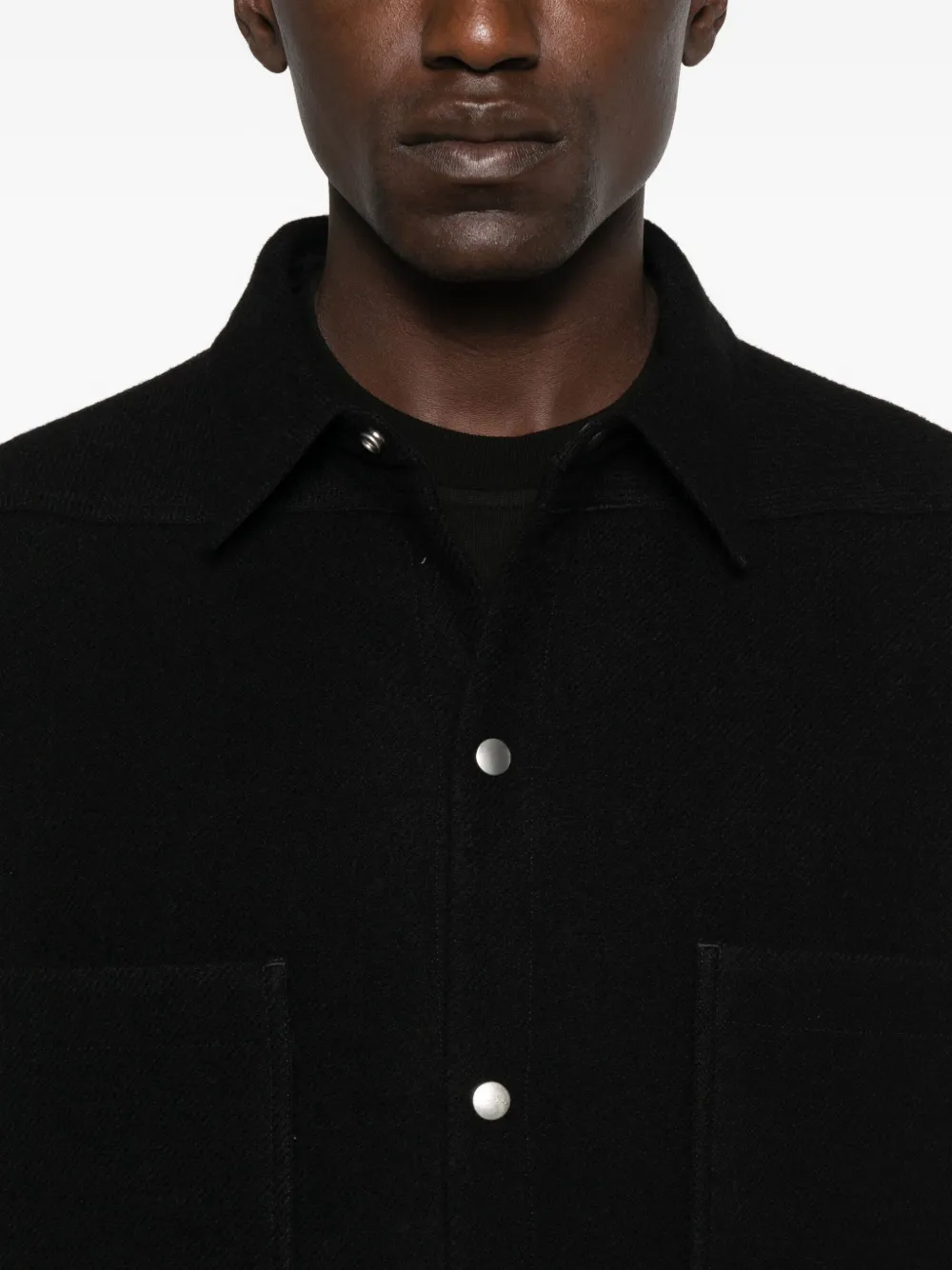 Rick Owens Shirtjack met knoopsluiting Zwart