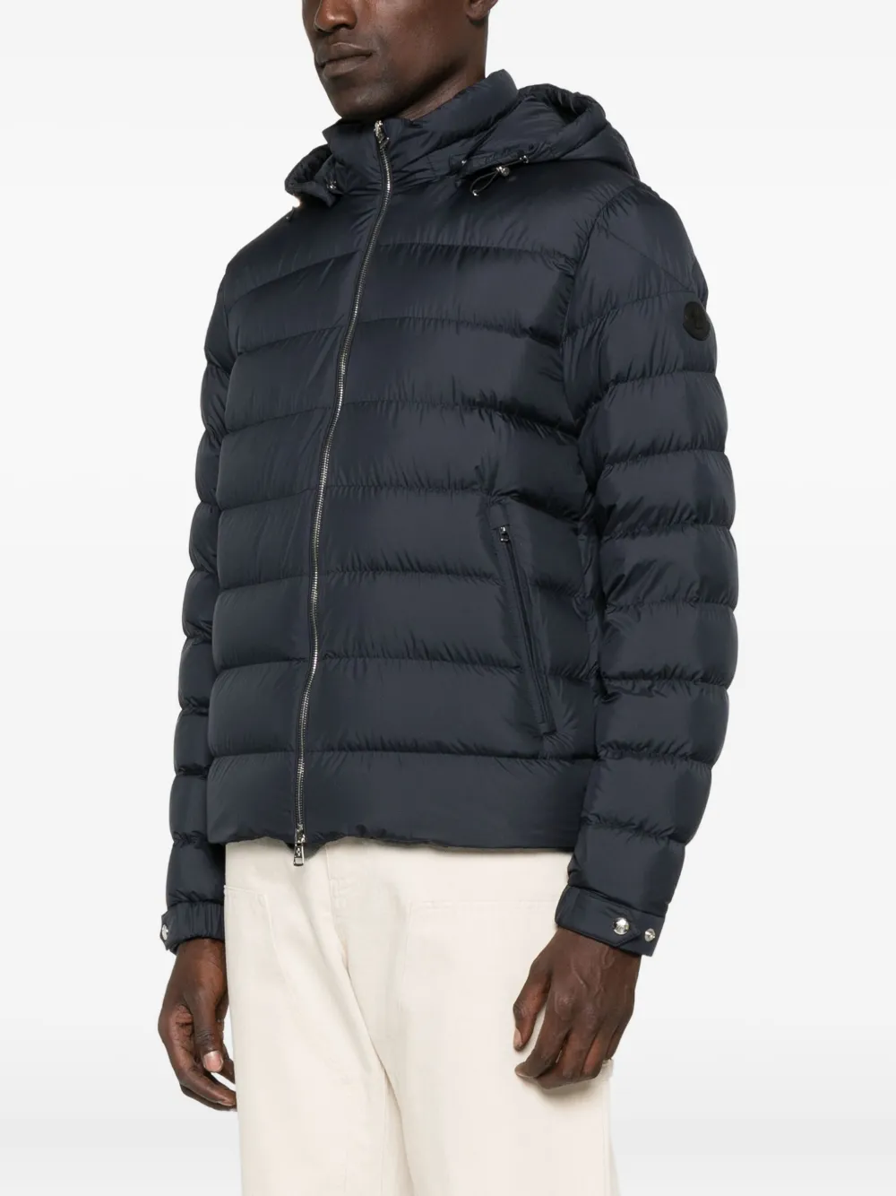 Moncler Gevoerd jack met capuchon Blauw