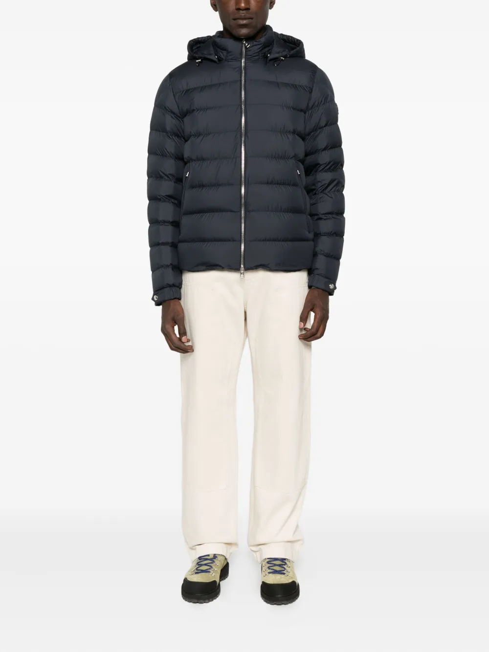 Moncler Gevoerd jack met capuchon Blauw