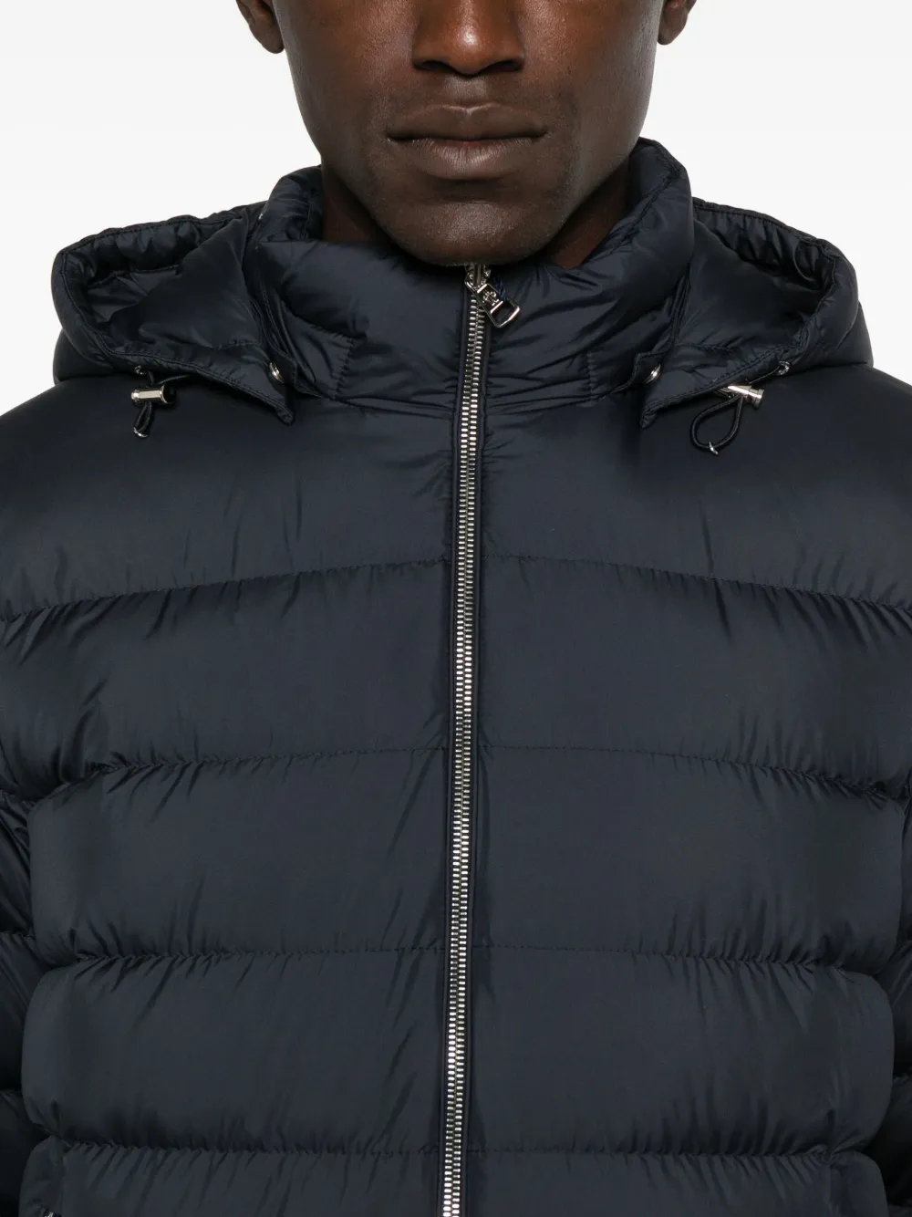 Moncler Gevoerd jack met capuchon Blauw