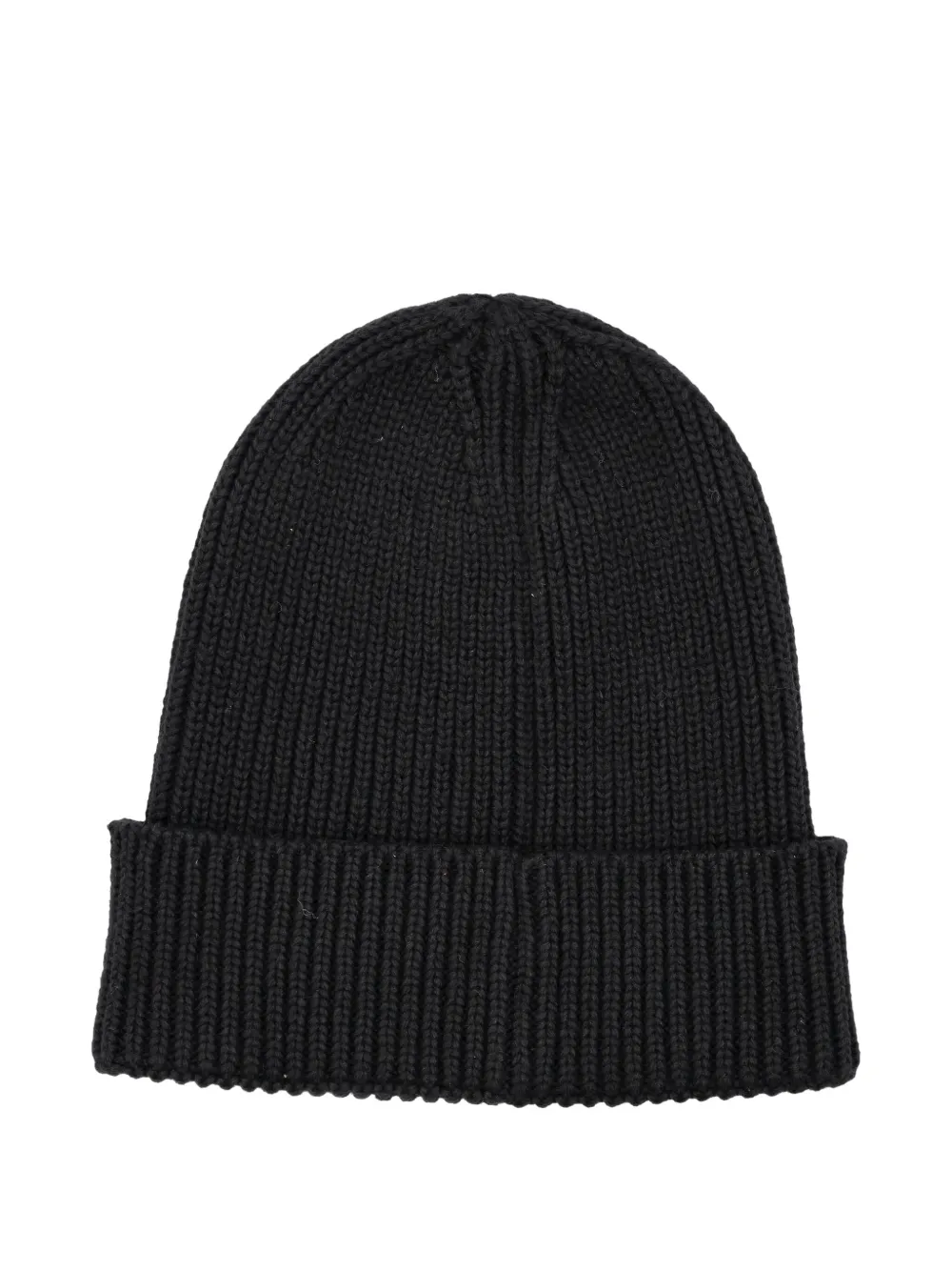 The North Face Kids logo-patch ribbed beanie - Zwart