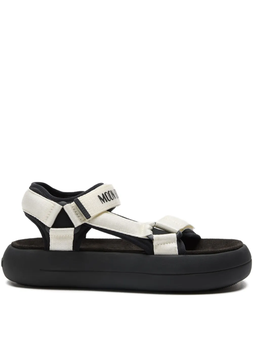 Moon Boot Sandali con plateau e logo - Nero