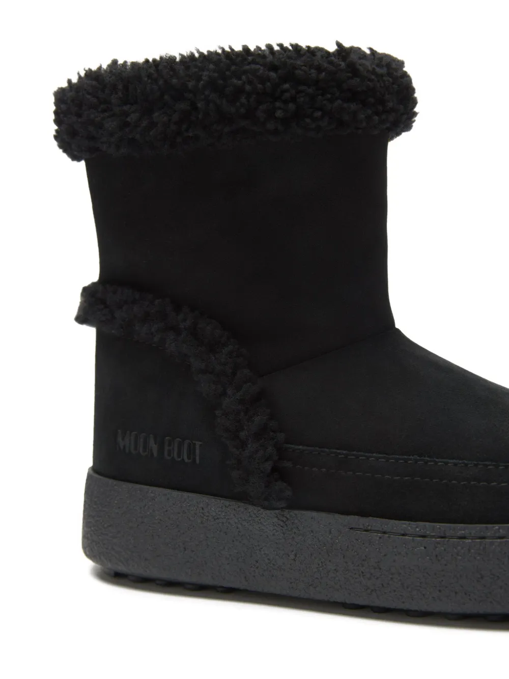 Moon Boot Laarzen met plateauzool en sherpa afwerking Zwart