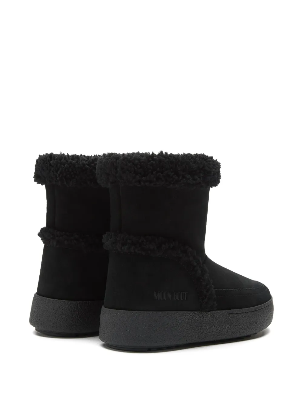 Moon Boot Laarzen met plateauzool en sherpa afwerking Zwart