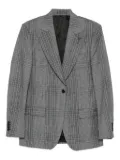 Lardini checked single-breasted blazer - Grey