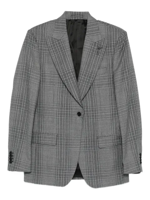 Lardini checked single-breasted blazer