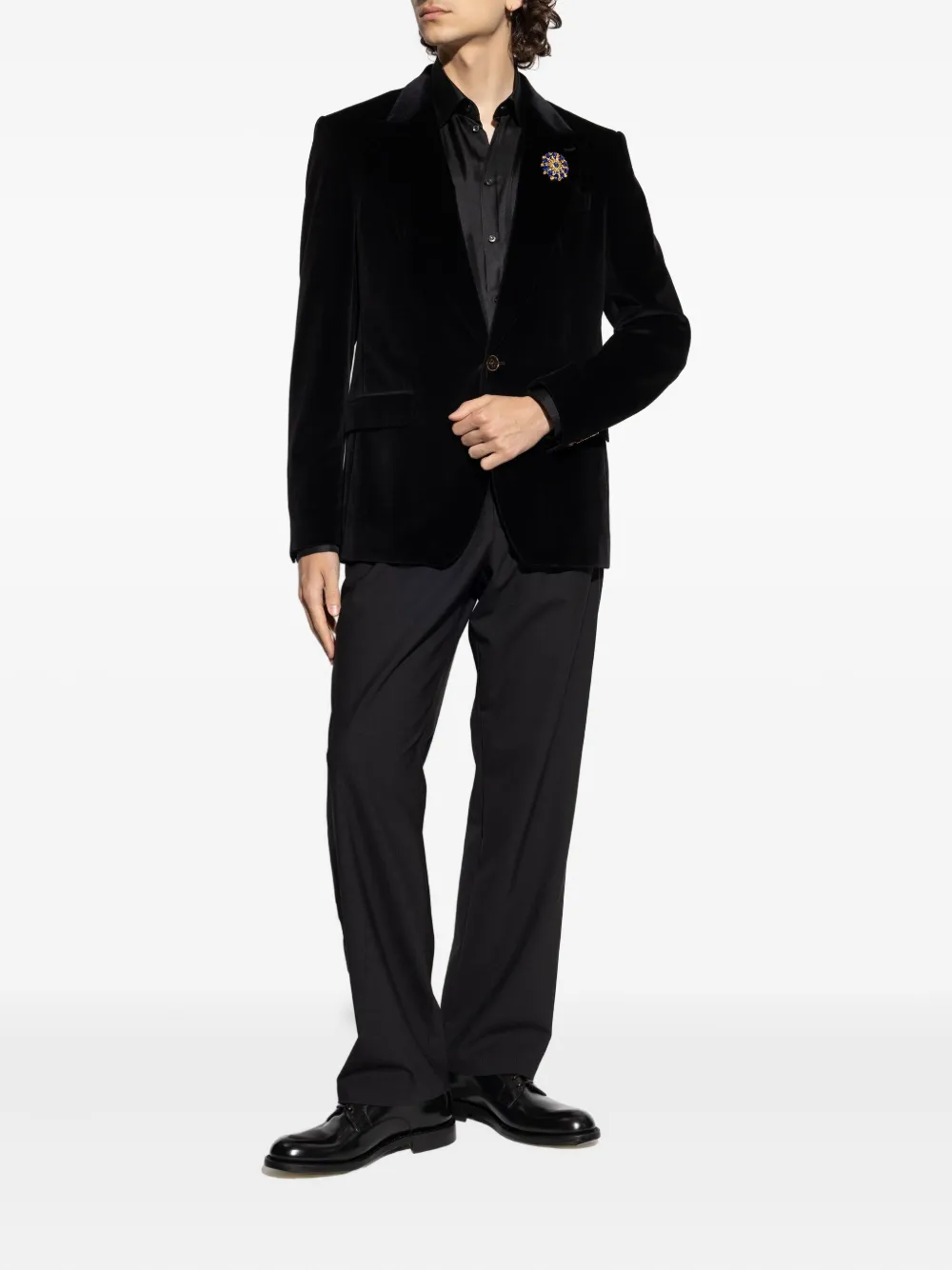 Dolce & Gabbana velvet notched-lapel blazer | Blazers | Image 2