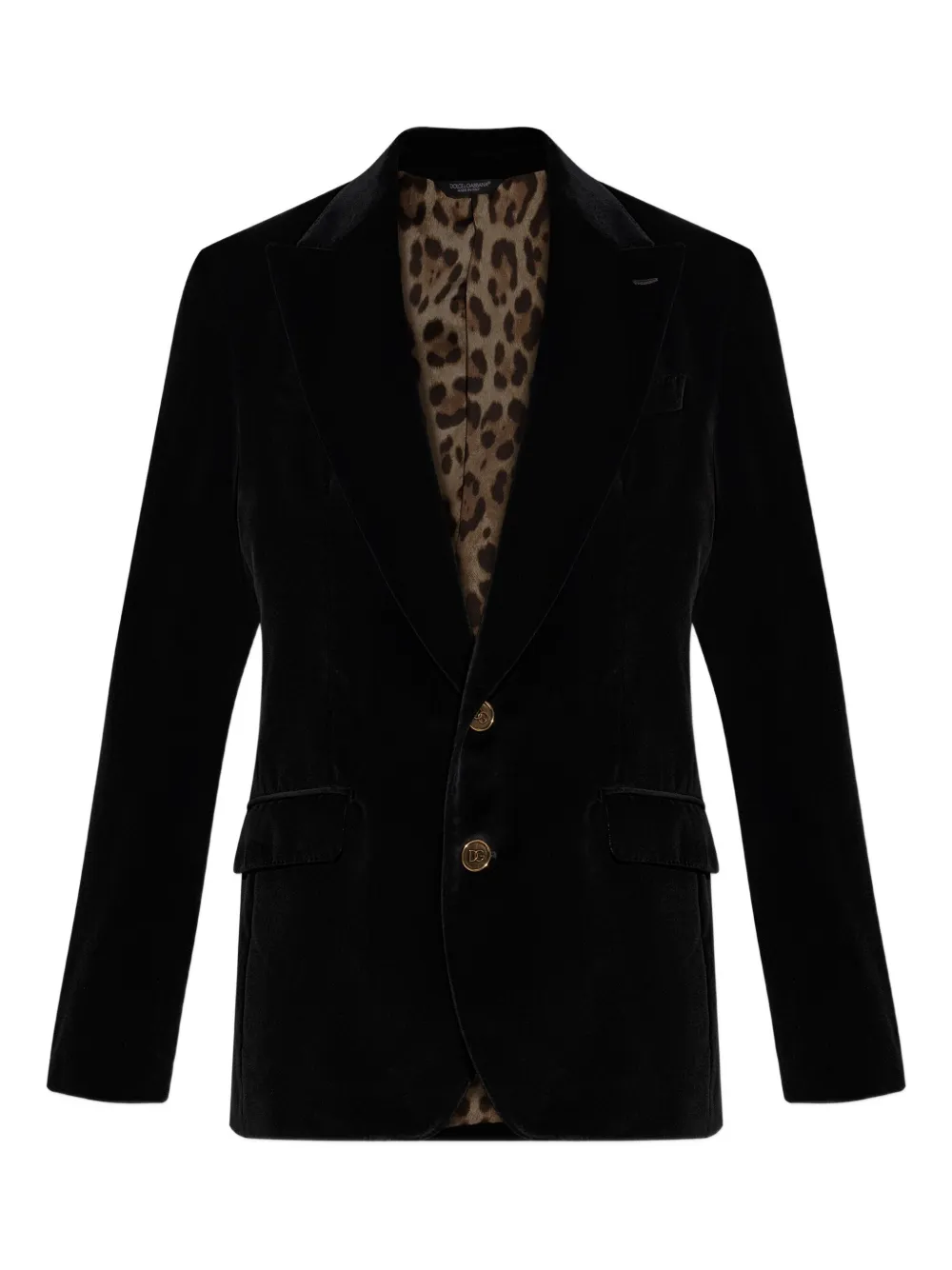 Dolce & Gabbana velvet notched-lapel blazer | Black | Image 1