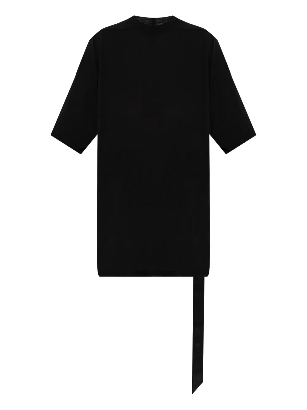 Rick Owens Drkshdw Short-sleeve Draped-hemline Top In Black