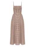 Posse gingham check maxi dress - Neutrals