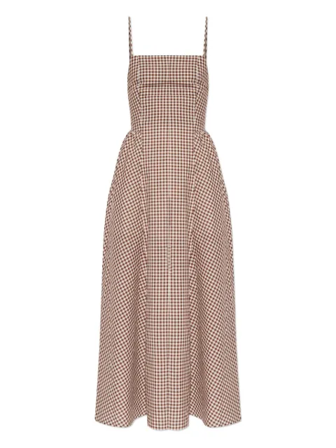 Posse gingham check maxi dress