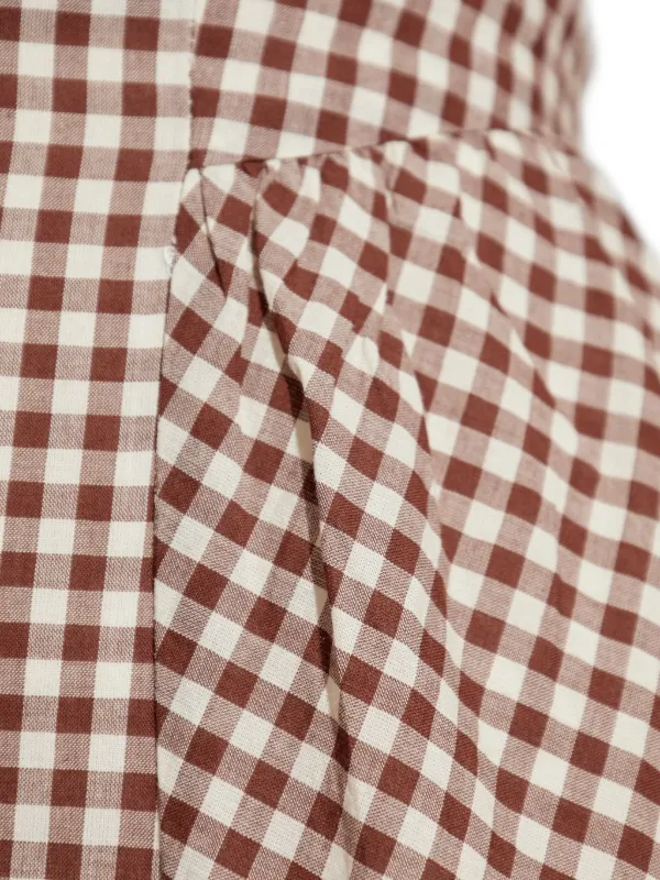graduation dress brown Lido Maxi Dress Butter Textured Gingham