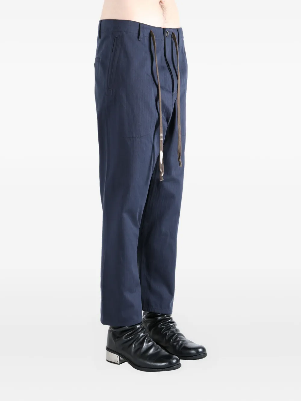 Uma Wang drawstring pocket trousers Blauw