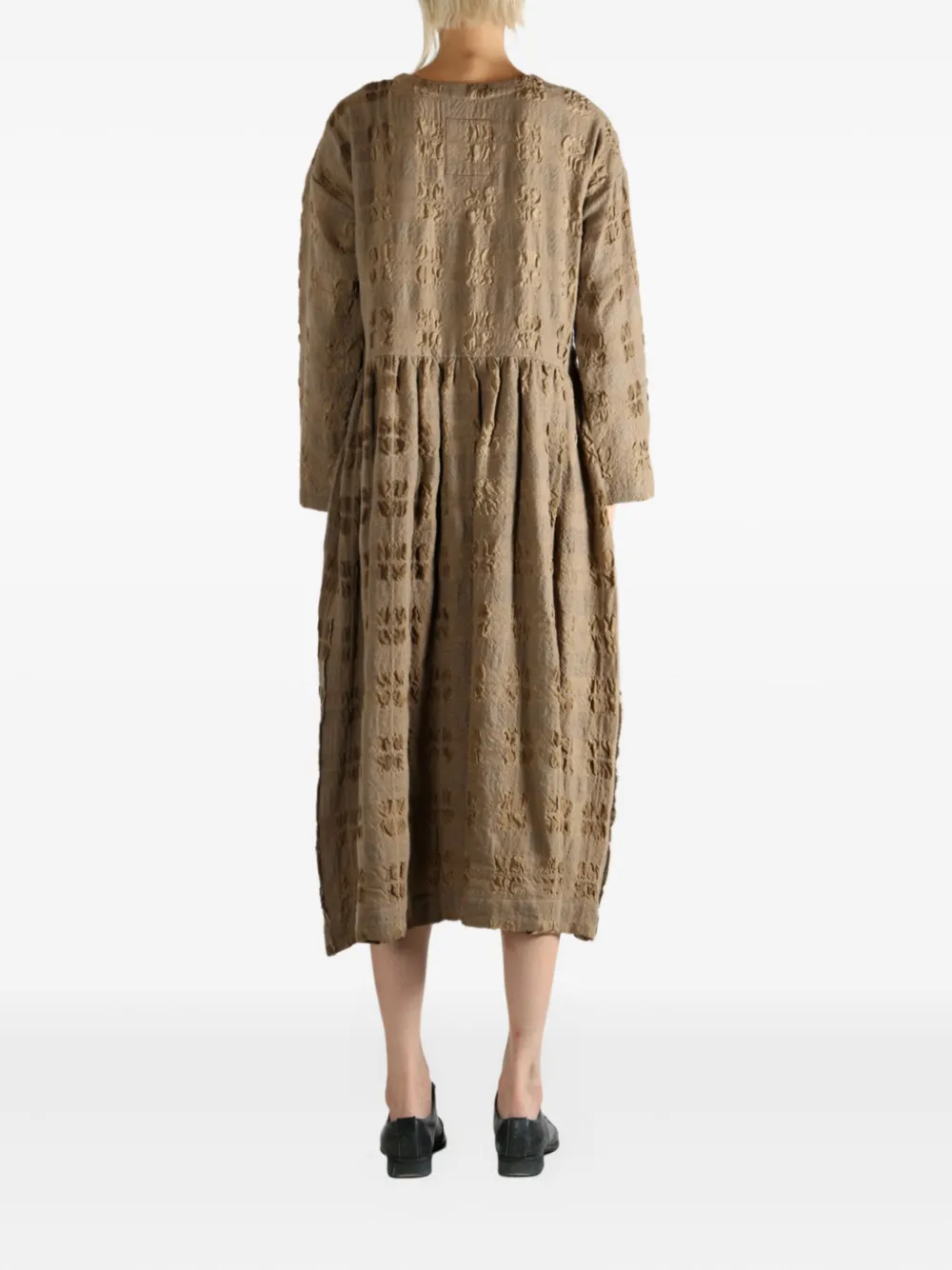 Uma Wang check-pattern midi dress Bruin