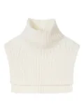 Eric Bompard ribbed-knit high-neck bib - White