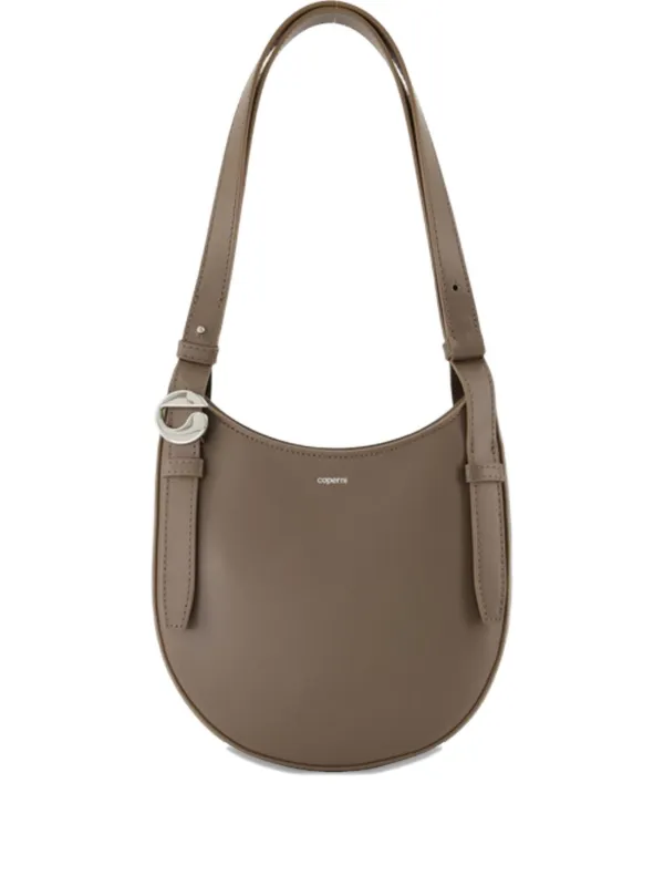 Coperni Belt-detail Half-moon Shoulder Bag in Brown