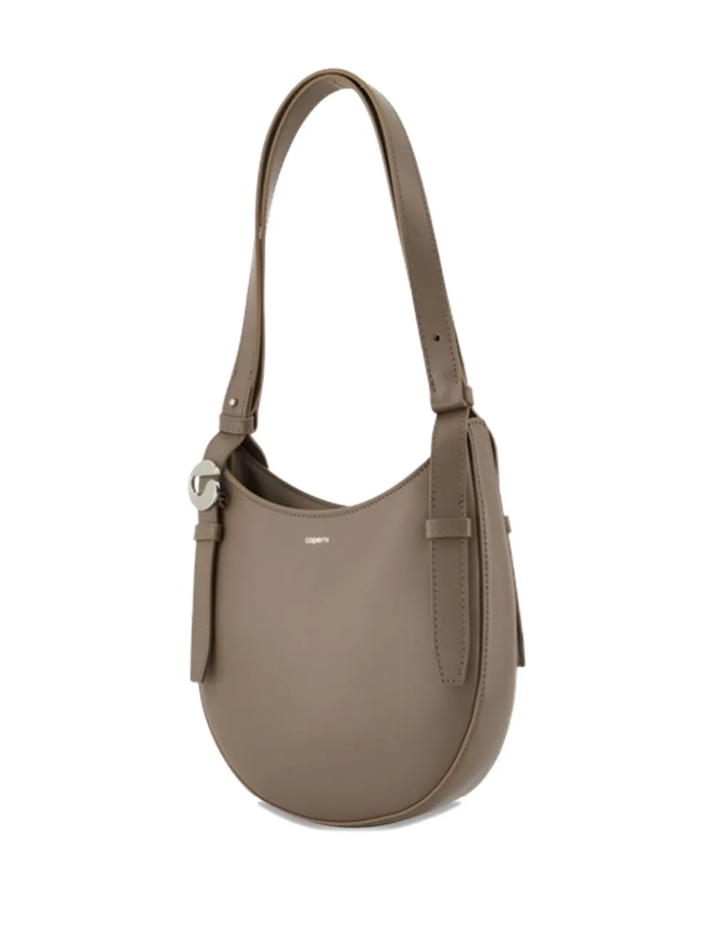 Coperni belt-detail half-moon shoulder bag - Bruin