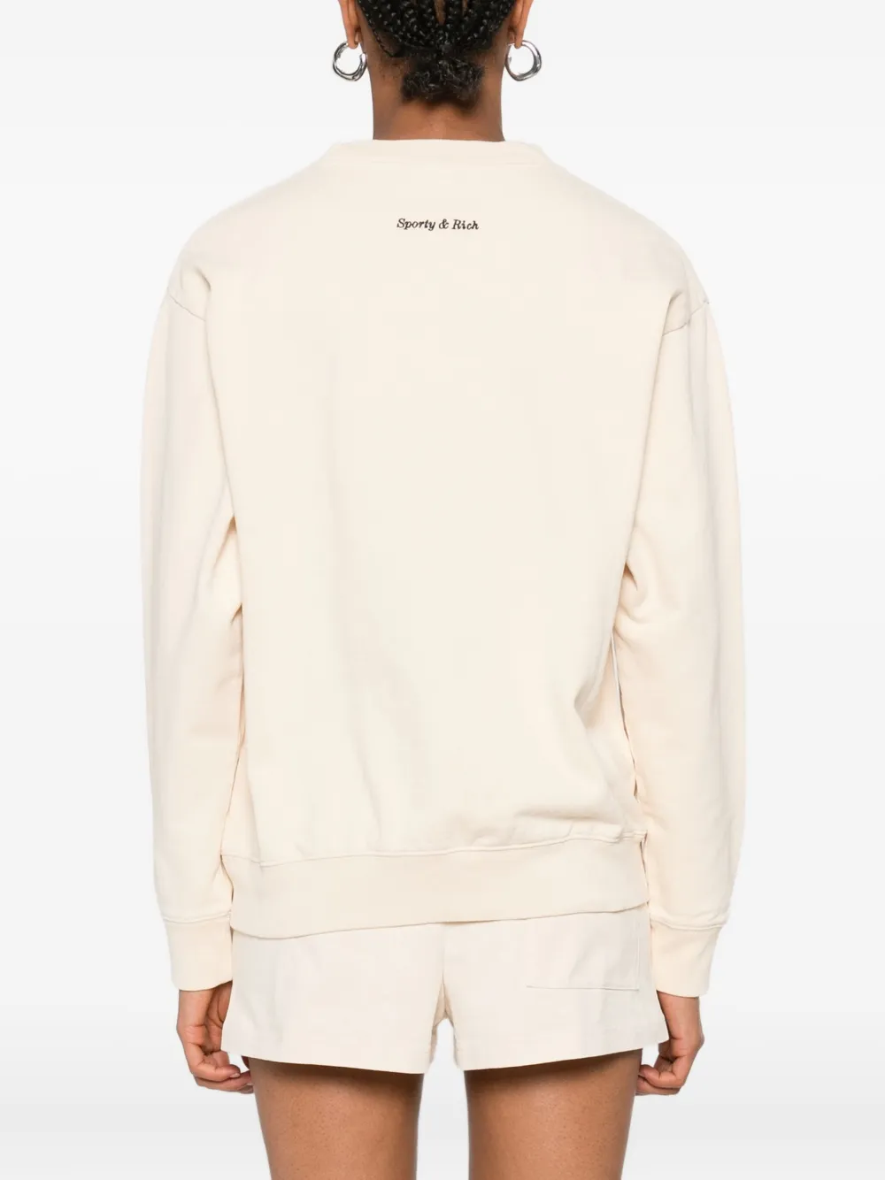 Sporty & Rich Sweater met wapenschildprint Beige
