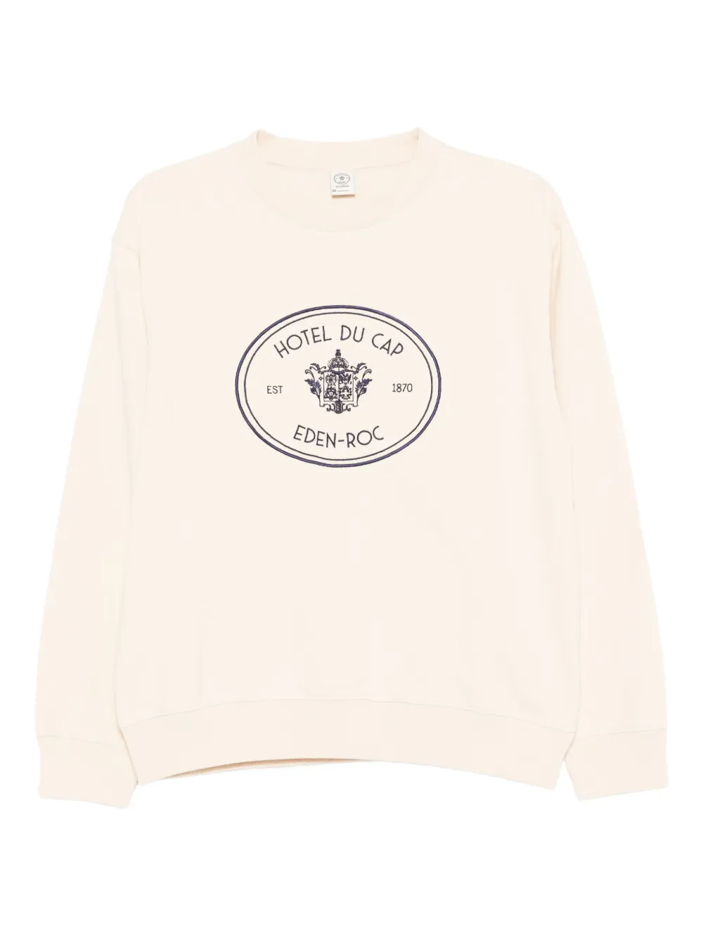 Sporty & Rich Sweater met wapenschildprint Beige