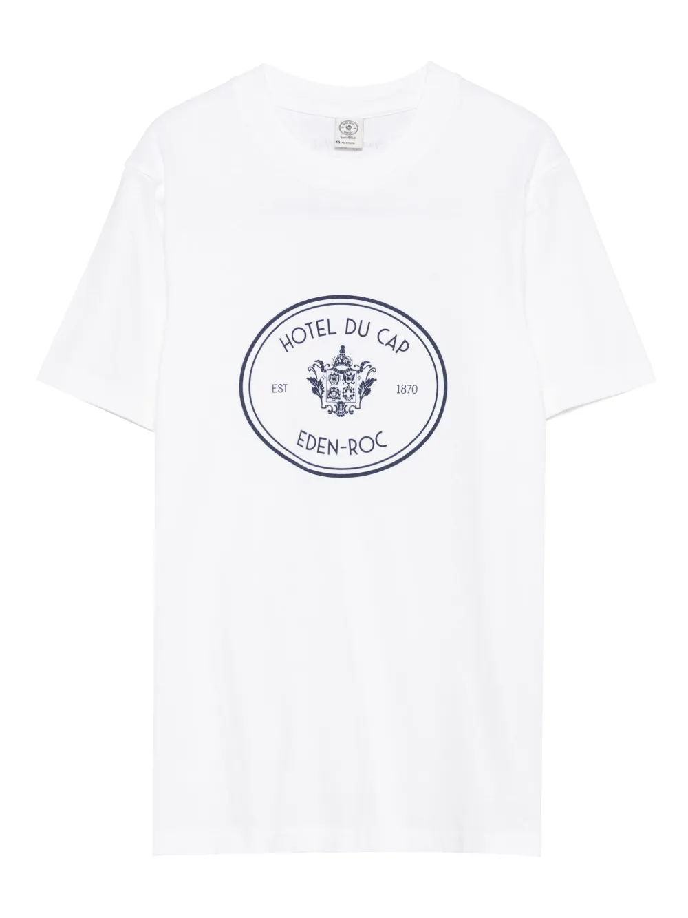 Sporty & Rich Eden Roc T-shirt met wapenschild Wit