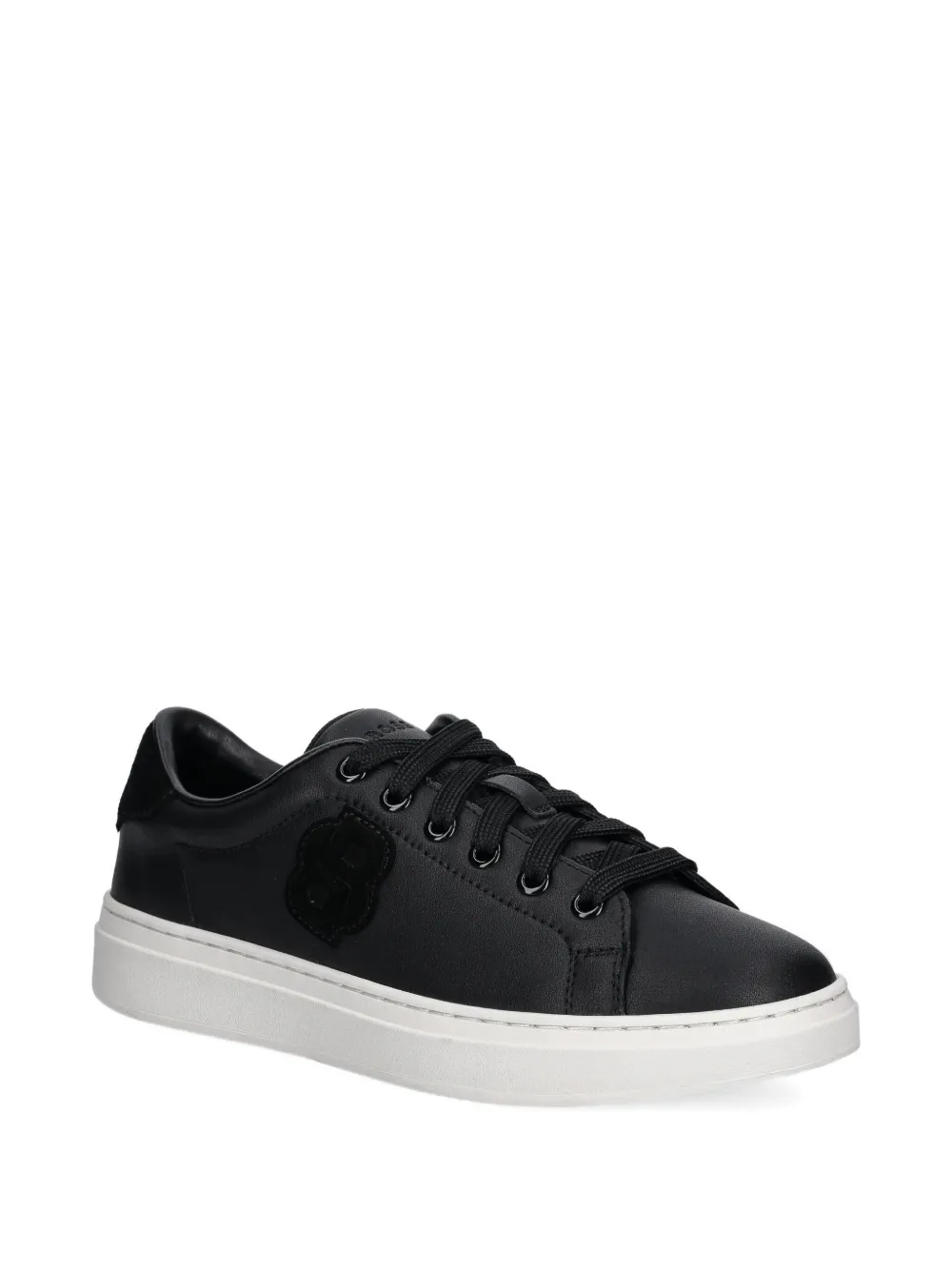 BOSS Sneakers met logoplakkaat - Zwart