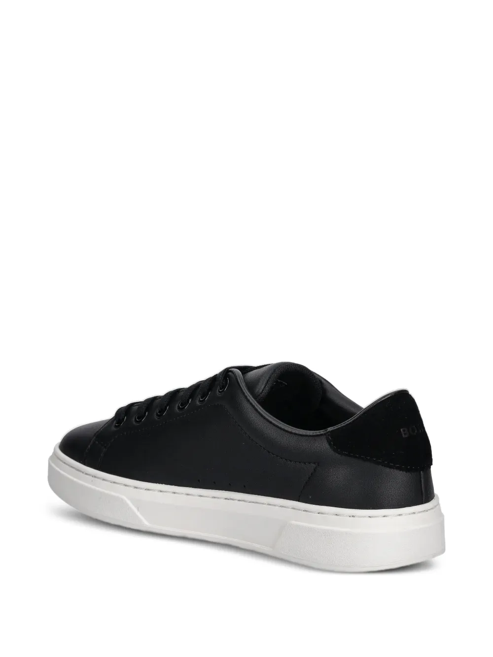 BOSS logo-plaque lace-up sneakers Black