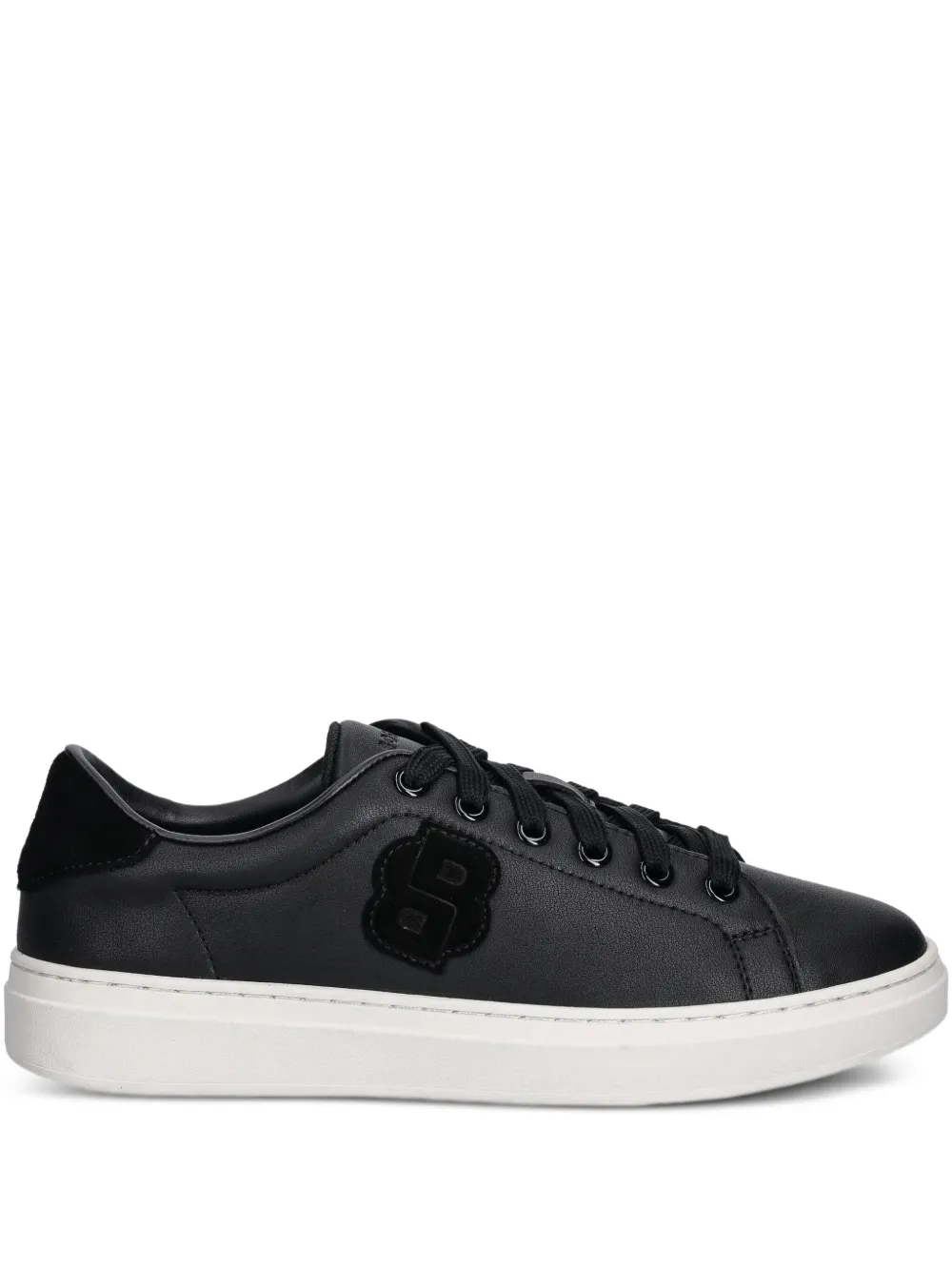 BOSS logo-plaque lace-up sneakers Black
