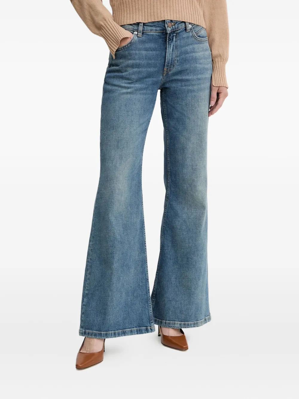 Hugo Boss Flared Jeans In Blue