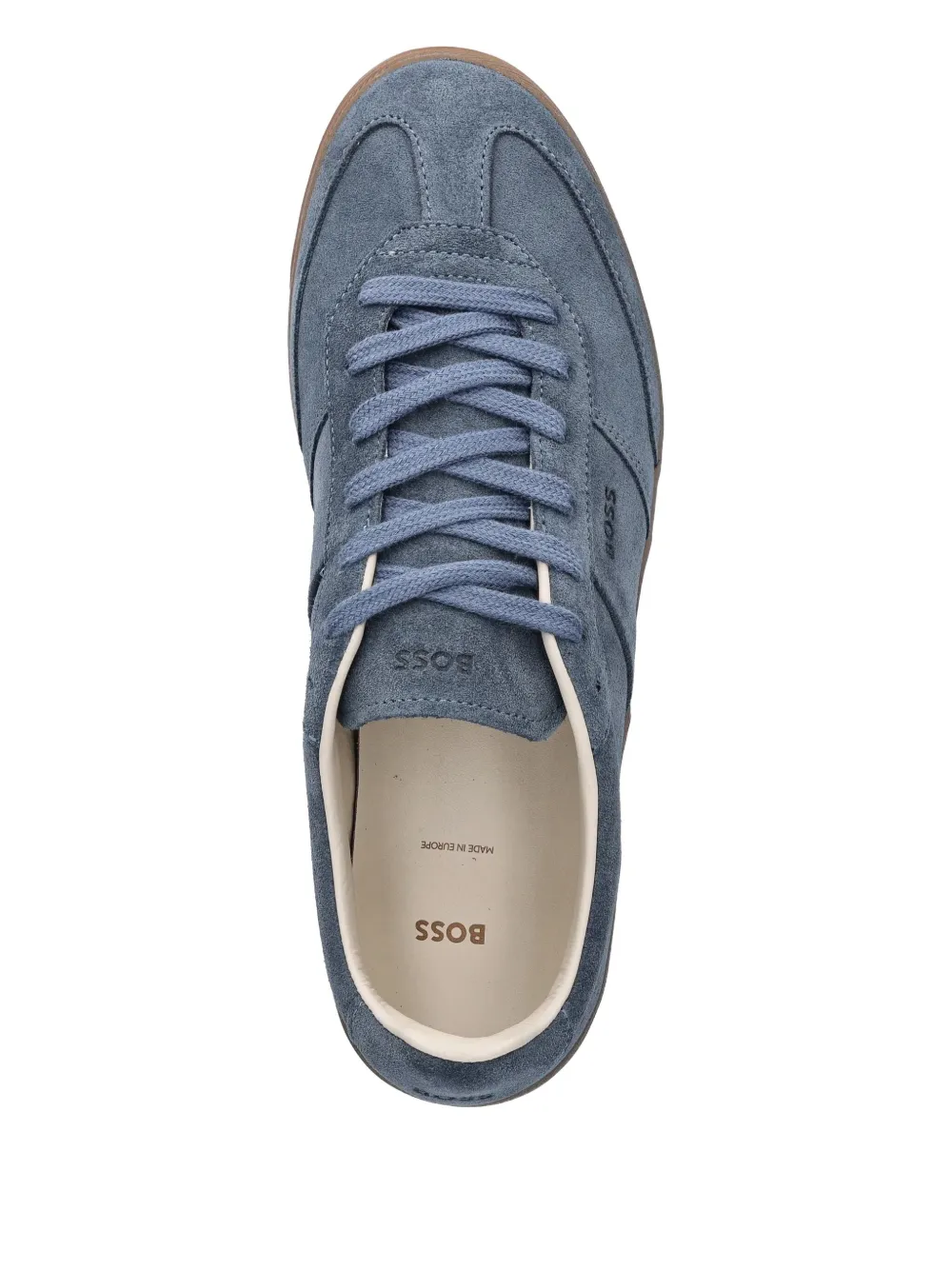 BOSS suede leather sneakers Blue