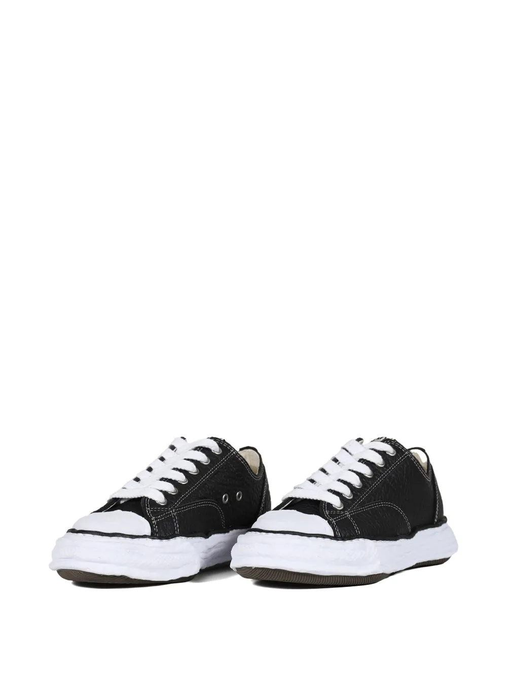 Maison MIHARA YASUHIRO Peterson textured lace-up sneakers Black