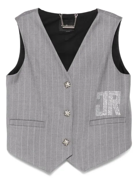 John Richmond Junior pinstripe embellished waistcoat