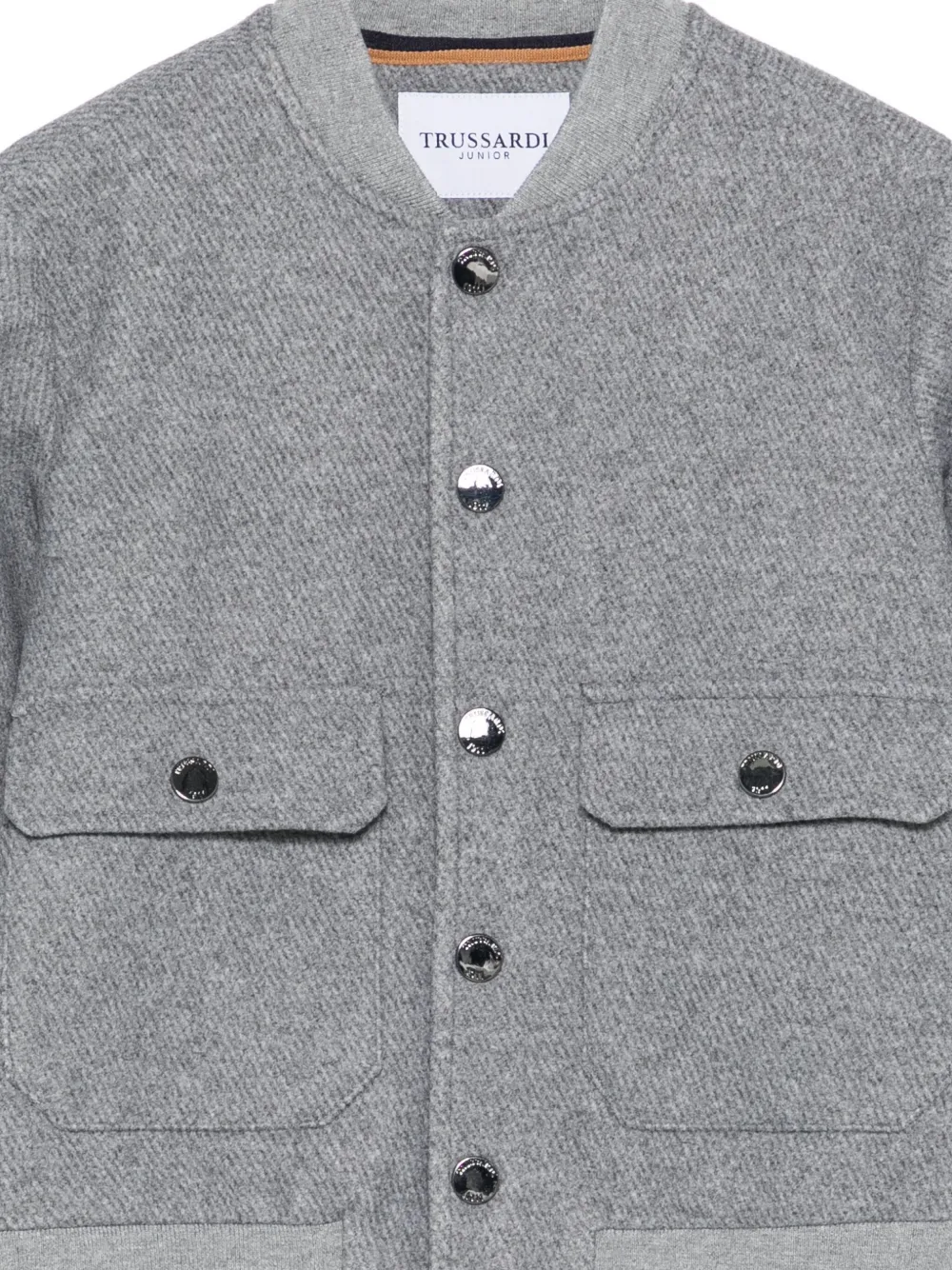TRUSSARDI JUNIOR Bomberjack met textuur en zak Grijs