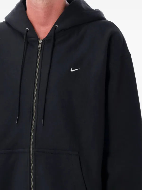 black nike mini swoosh hoodie