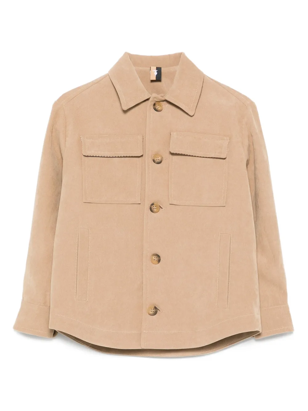 TRUSSARDI JUNIOR Shirt met klepzak en knoopsluiting Beige