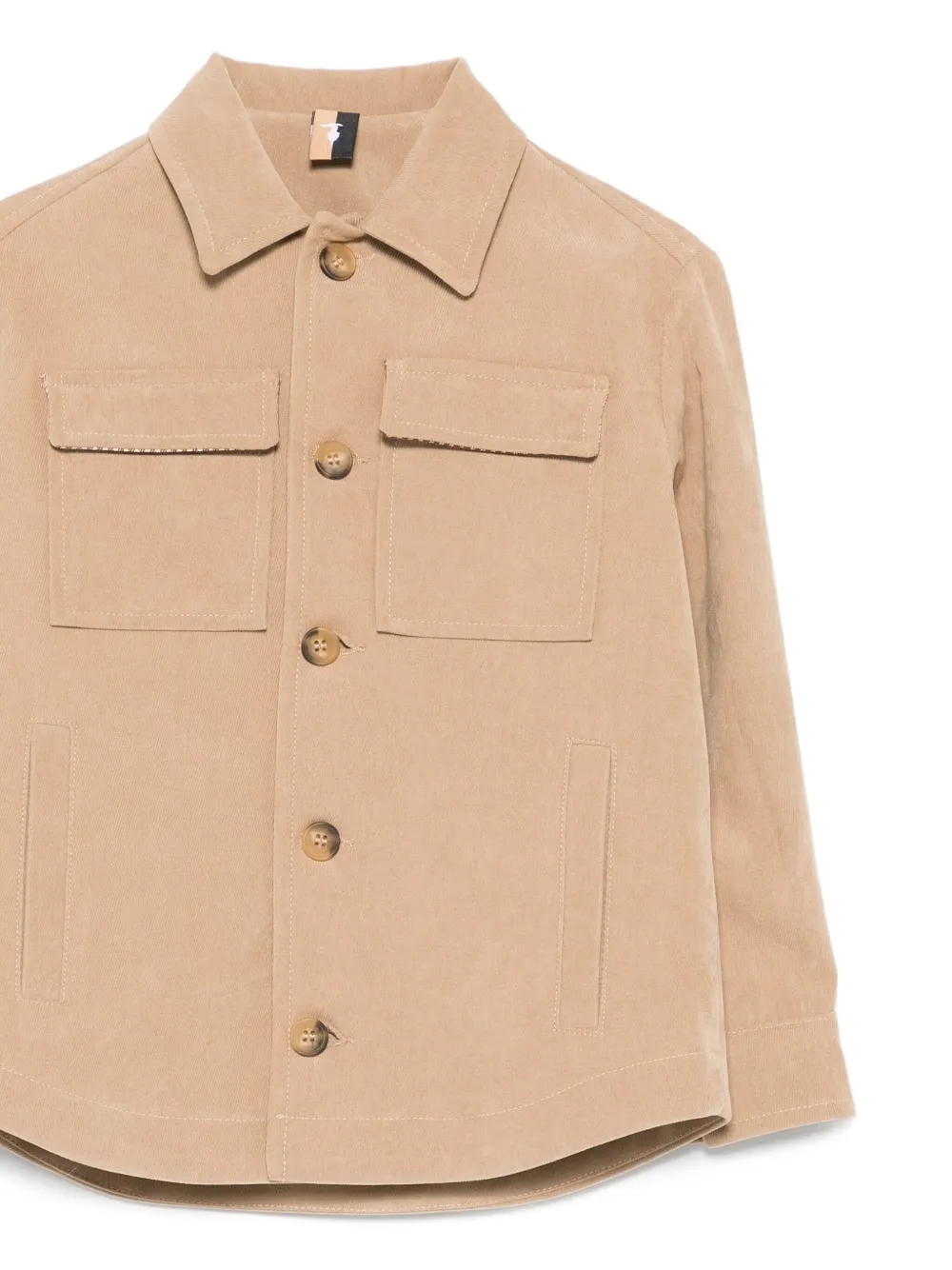TRUSSARDI JUNIOR Shirt met klepzak en knoopsluiting Beige