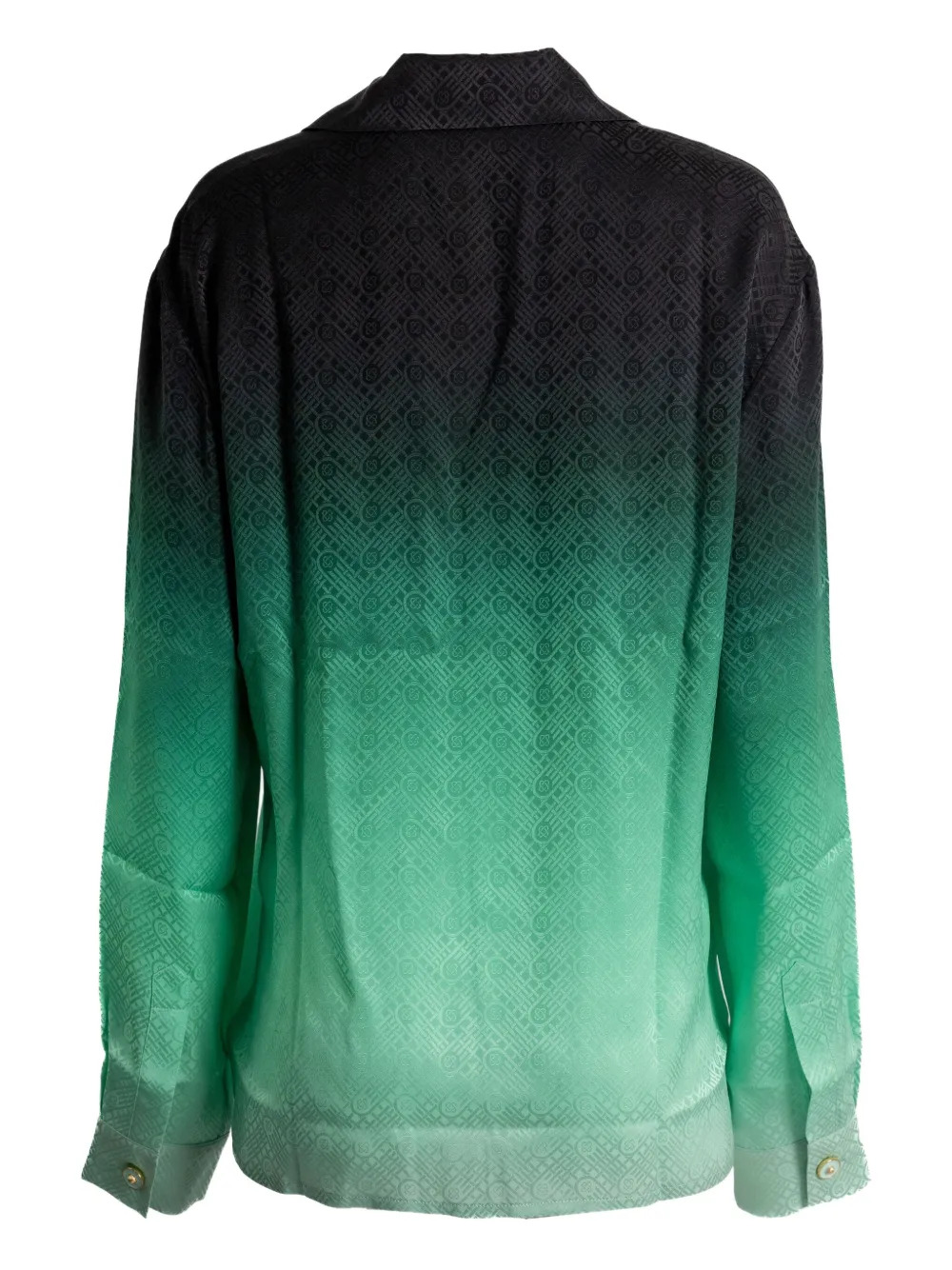 Casablanca gradient geometric-pattern shirt - Groen