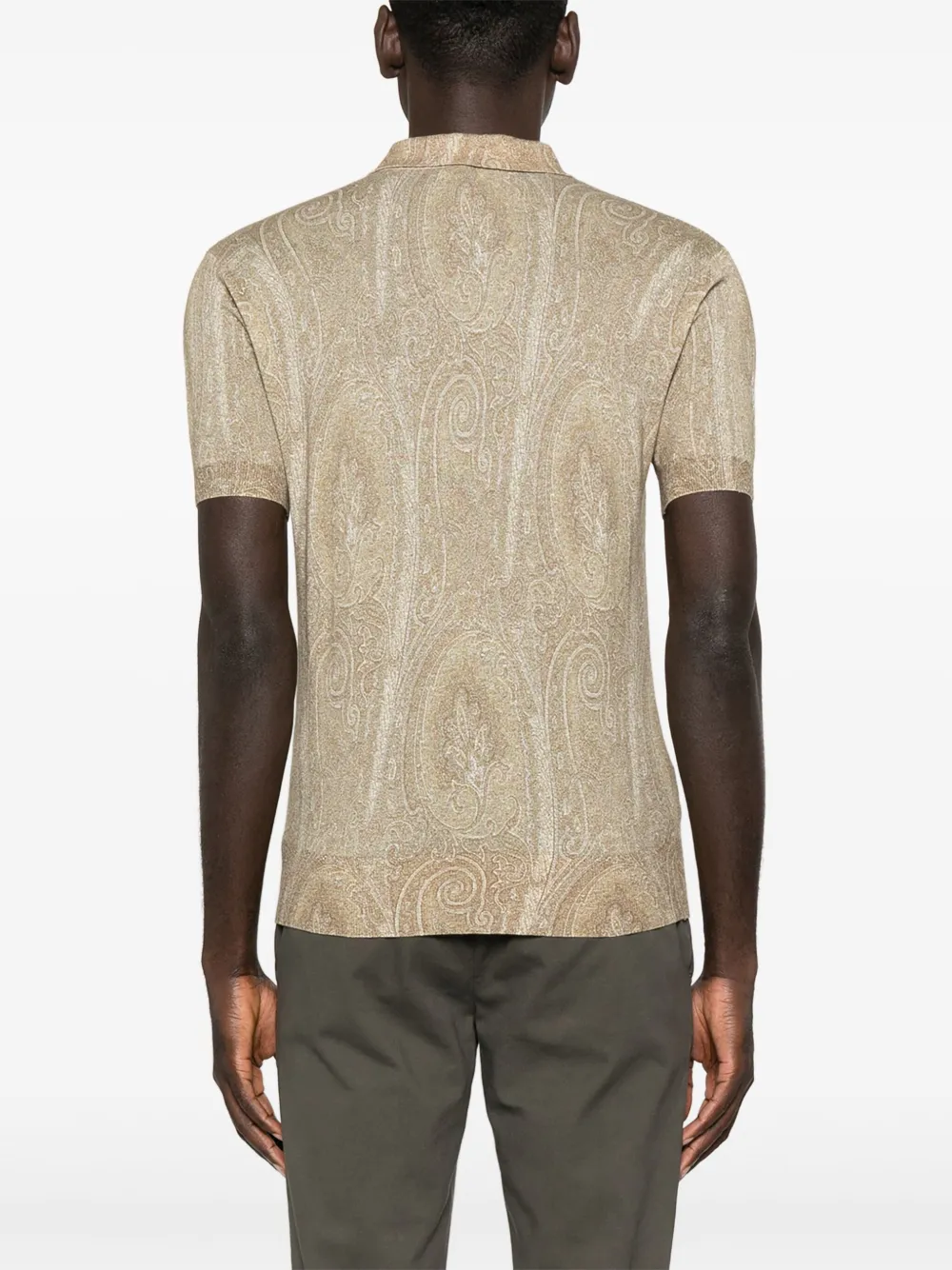 ETRO Poloshirt met paisley-print Beige