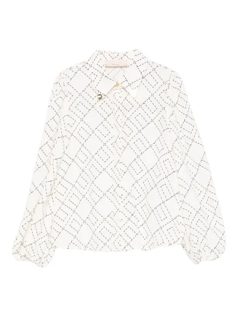 Elisabetta Franchi La Mia Bambina Blusa con stampa geometrica