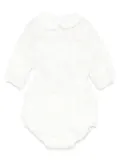 La Stupenderia peter-pan collar embroidered body - White