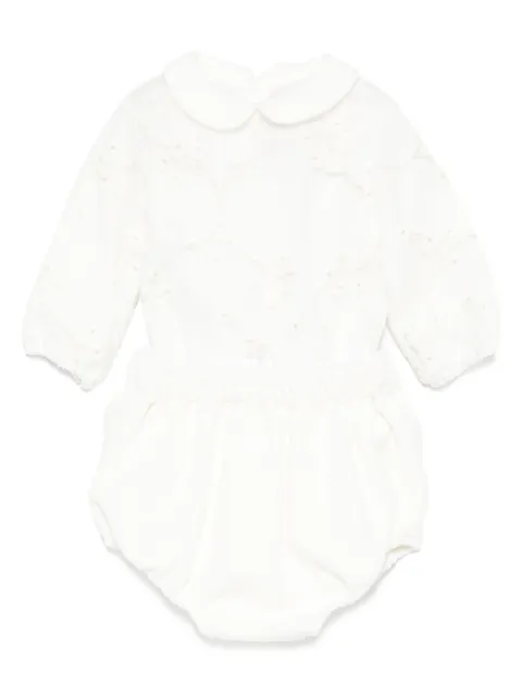 La Stupenderia body bordado con cuello peter pan