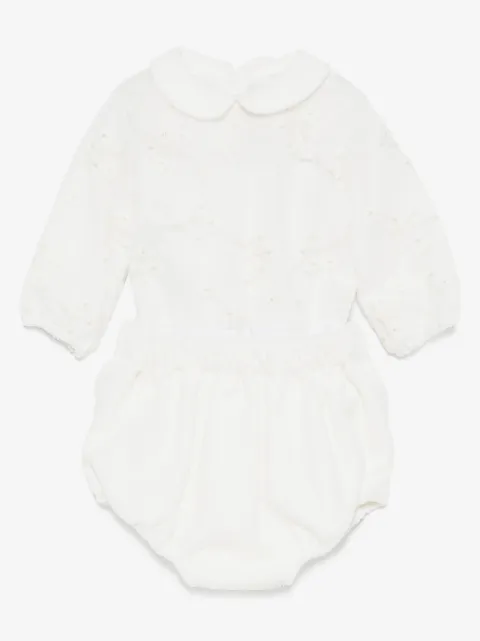 La Stupenderia peter-pan collar embroidered body