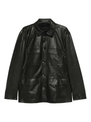Giorgio Armani レザージャケット | ブラック | FARFETCH JP