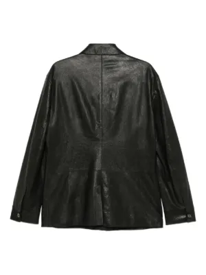 Giorgio Armani レザージャケット | ブラック | FARFETCH JP